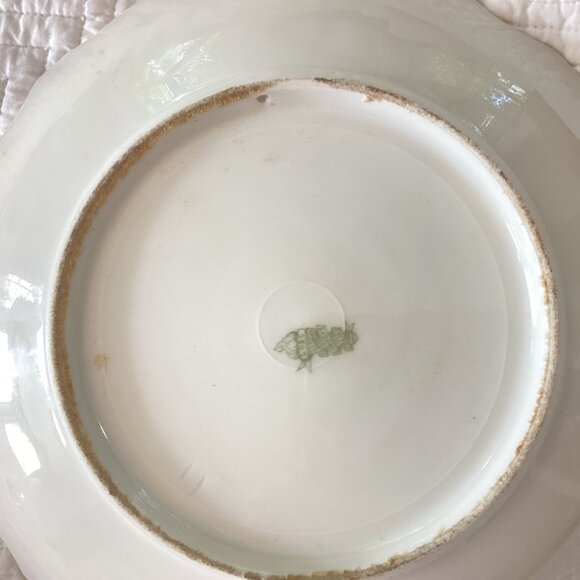 Limoges Hand-Painted Decorative Porcelain Plate Flying Bird & Flower Scalloped E - Picture 5 of 12